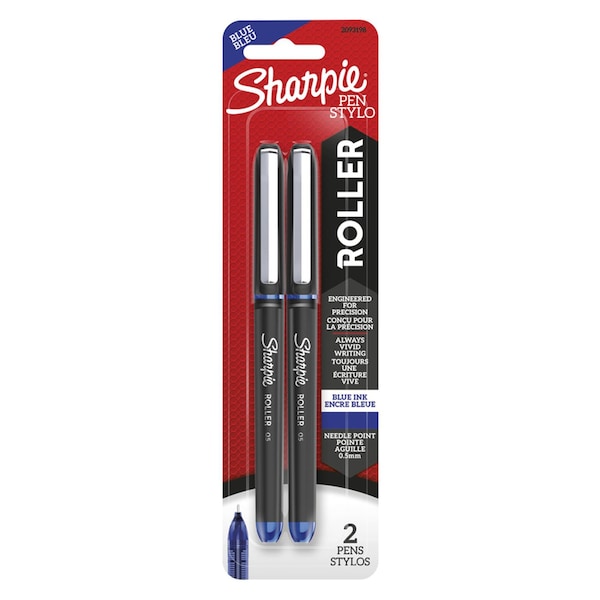 ペン2 Sharpie Sharpie Blue Retractable Rollerball Pen 2 pk 2093198 | Zoro